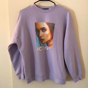 Forever 21 Women Drop Shoulder Sweatshirt